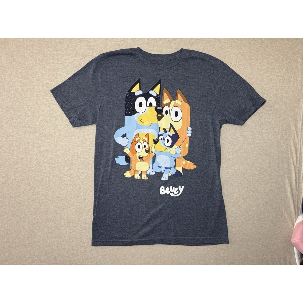 Bluey Mans Pajama Tshirt Blue Medium Size - Picture 2 of 4